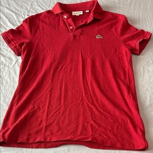 Lacoste slim fit Vibrant Red Polo Shirt